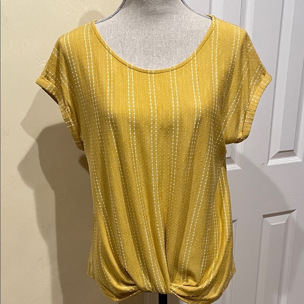 W5 Mustard Striped Tee